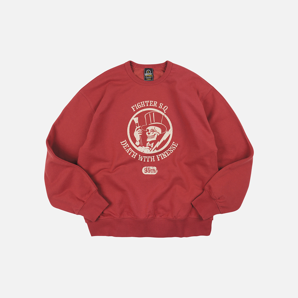 95th fighter sq sweatshirt _ brick red
