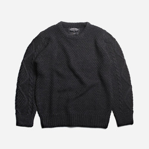 Heavy fisher sleeve knit _ charcoal