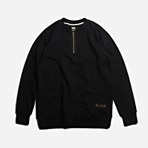 Half zipup sweatshirt _ black