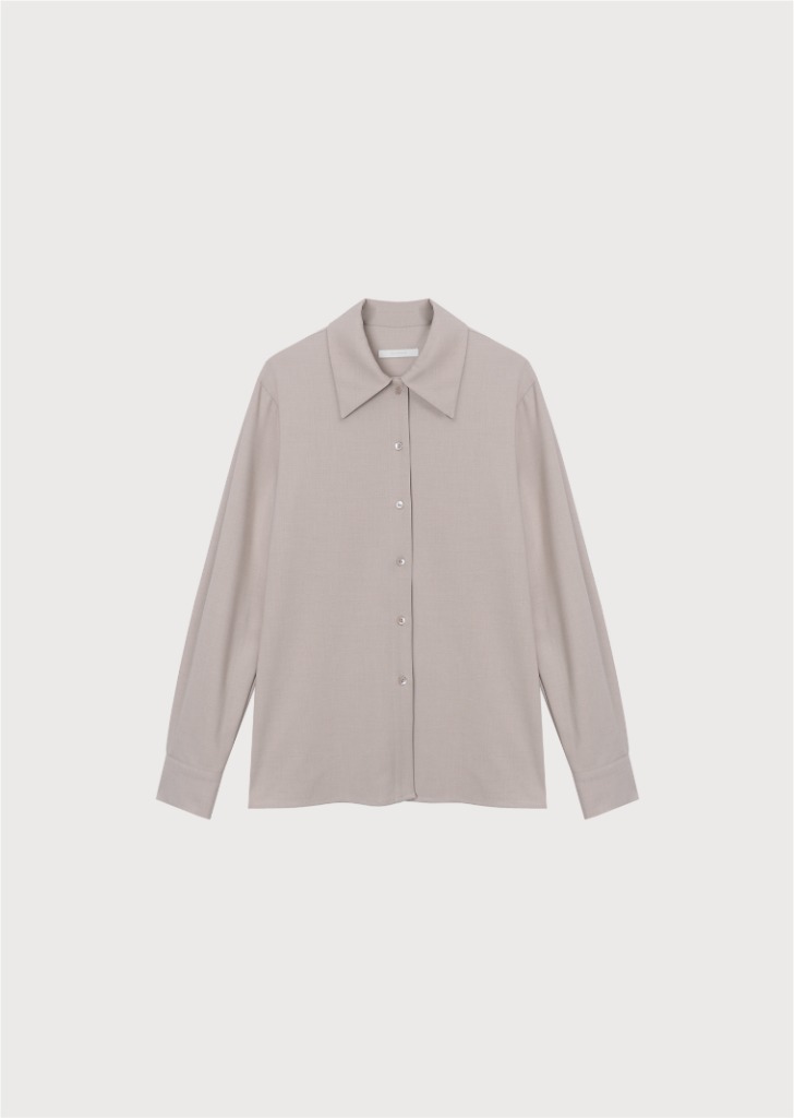[SEASON OFF 30%] Wool-Blend Shirt Beige