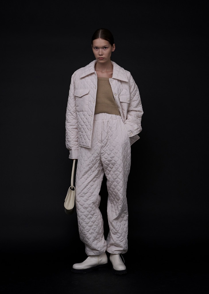 Quilted Lounge Pants Cream