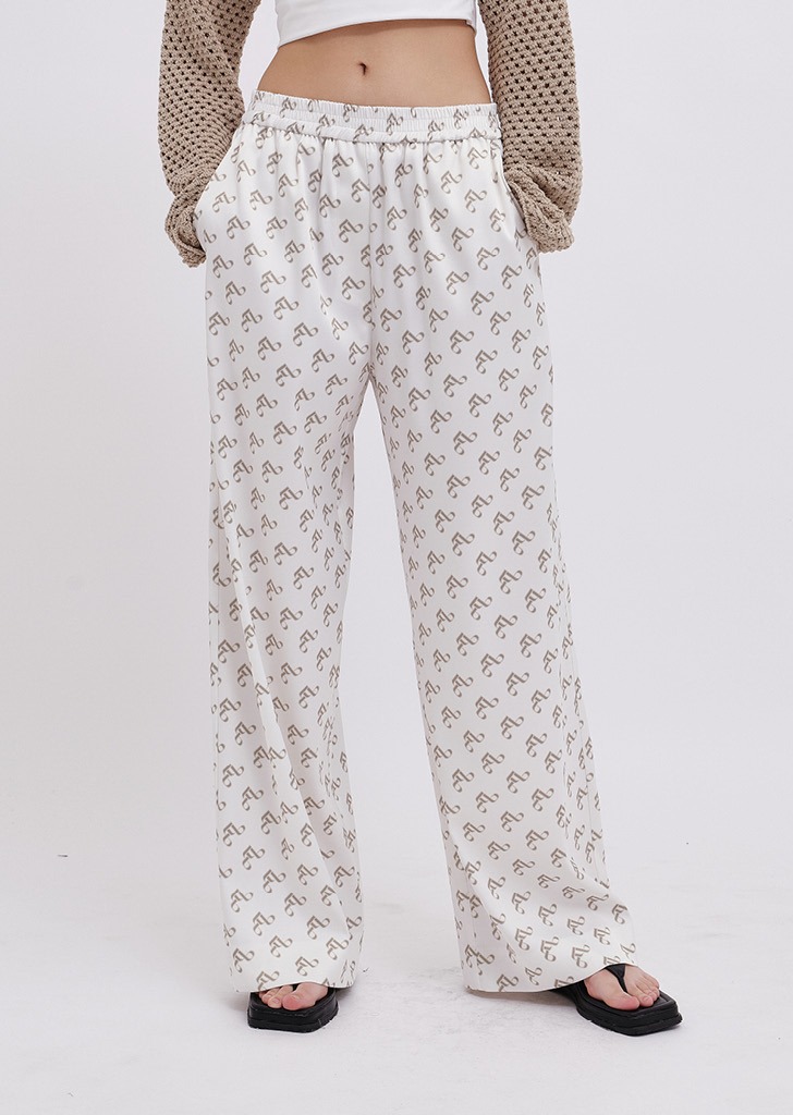 Pattern Lounge Pants Ivory