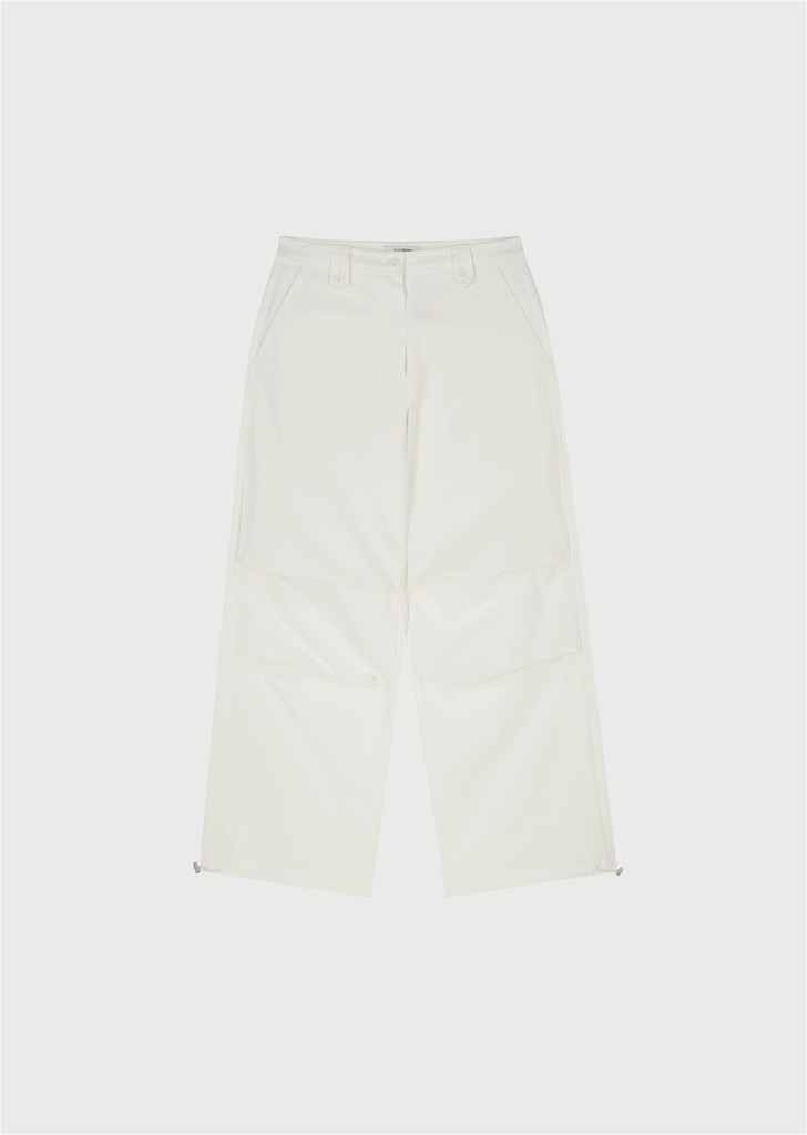 [SEASON OFF 30%] Button Wide-Fit Cotton Pants Ivory