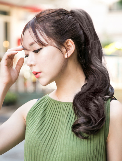 Claw Clips Ponytail Wig Reverse Wave 50cm