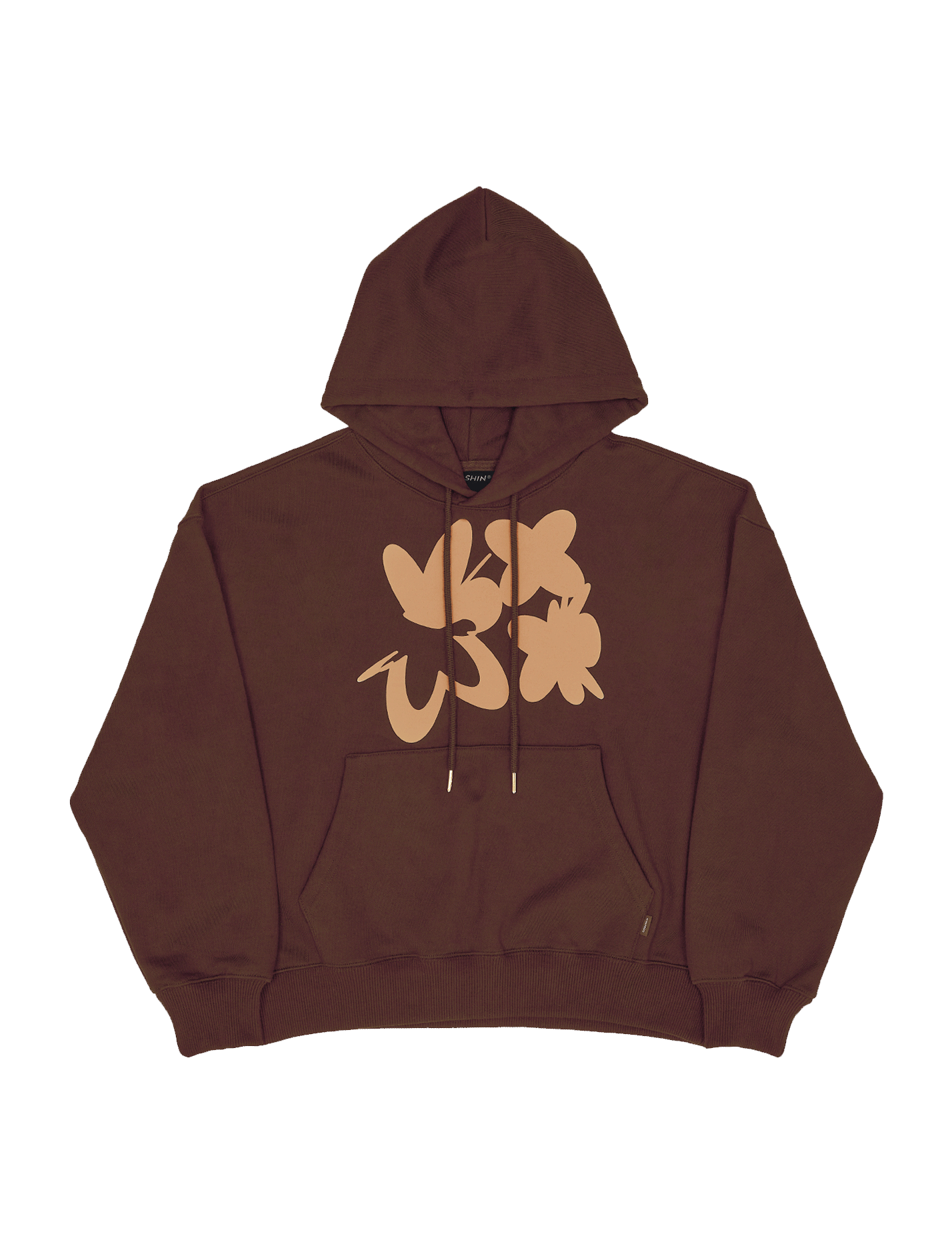 FLOWER LOGO HOODIE (BROWN) S