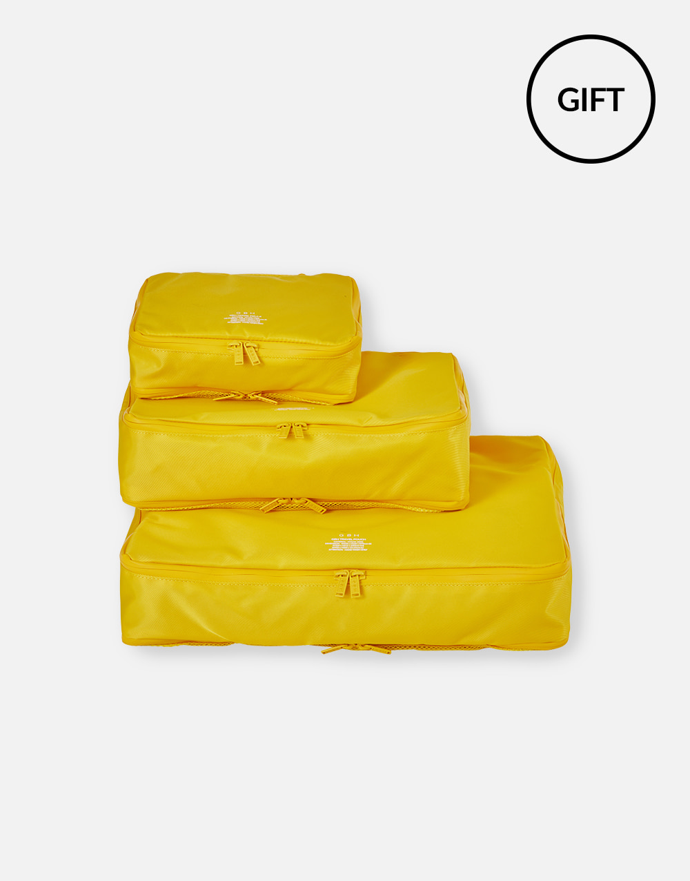 [23 SEASON COLOR] TRAVEL POUCH KINETIC YELLOW (3 SIZE)
