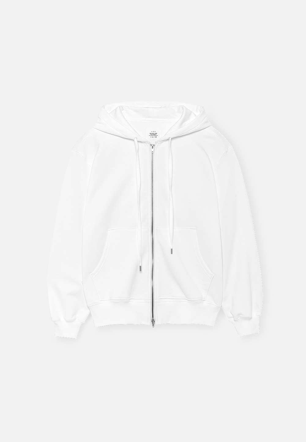 FRENCH TERRY HOOD ZIP-UP WHITE