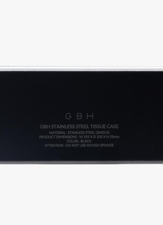 STAINLESS STEEL TISSUE CASE / BLACK - LIFESTYLE BRAND GBH