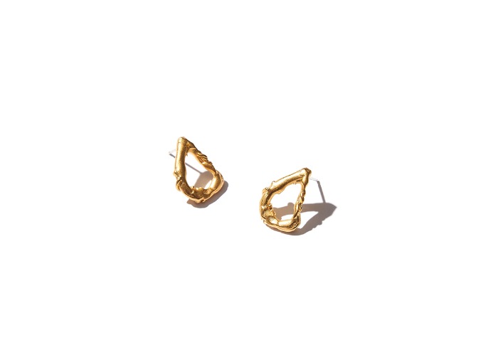 Textured earrings (Gold)