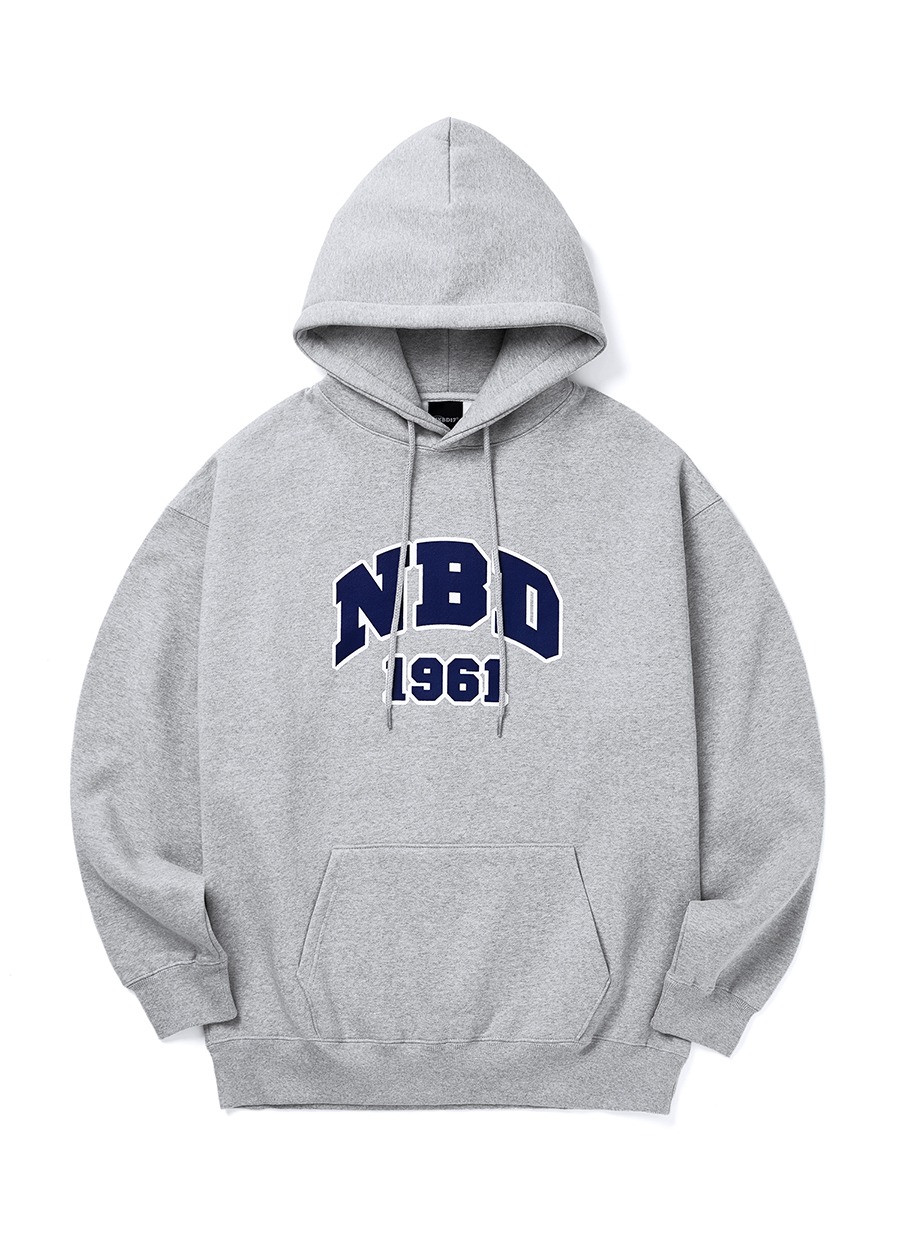 NBD Classic Logo Hoodie Gray 네이키드블러드17 NKDB17