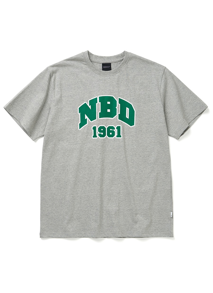 NBD Classic Arch Logo T-shirts Gray 네이키드블러드17 NKDB17