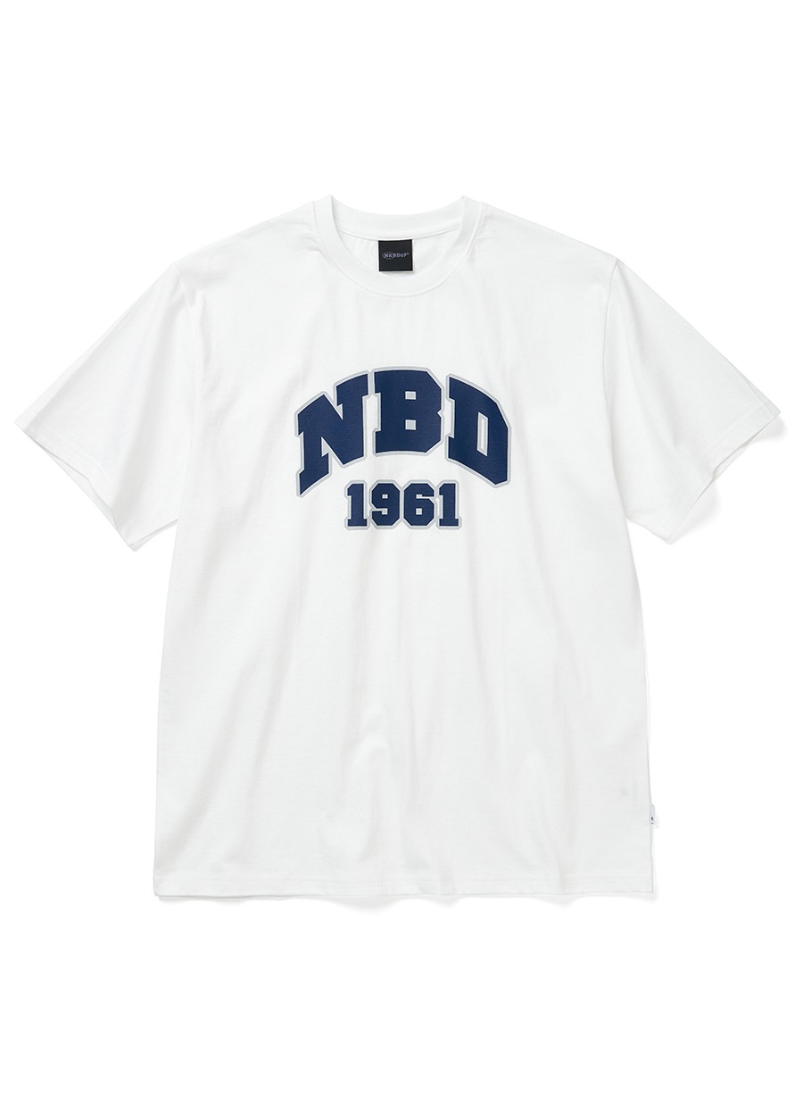 NBD Classic Arch Logo T-shirts White 네이키드블러드17 NKDB17