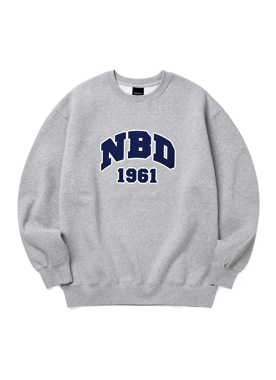 NBD Classic Logo Sweat Grey 네이키드블러드17 NKDB17