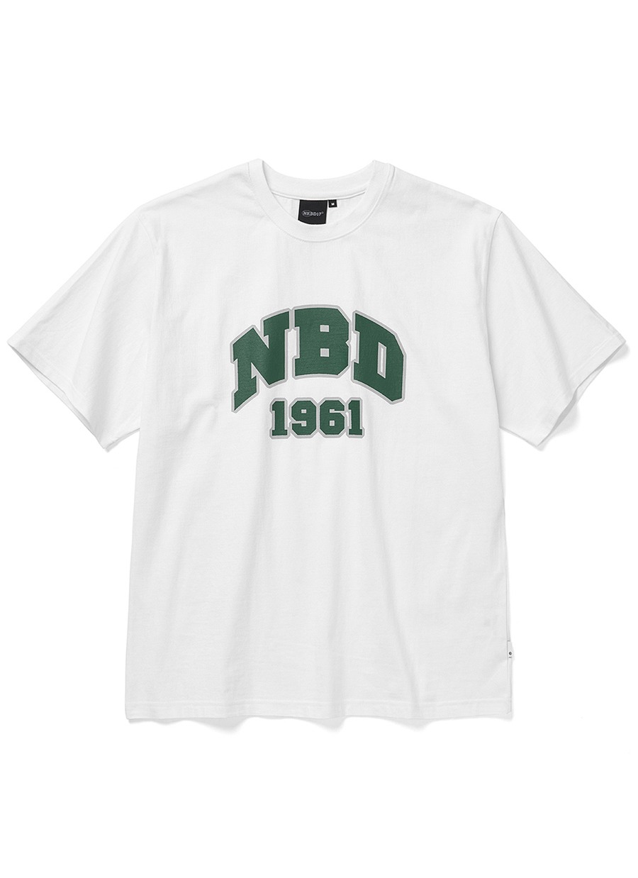 NBD Classic Logo T-shirts White Green 네이키드블러드17 NKDB17