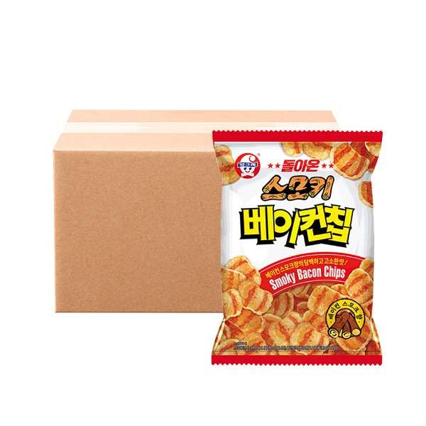 [빙그레] 스모키 베이컨칩 70g 16봉 - 지브로마트