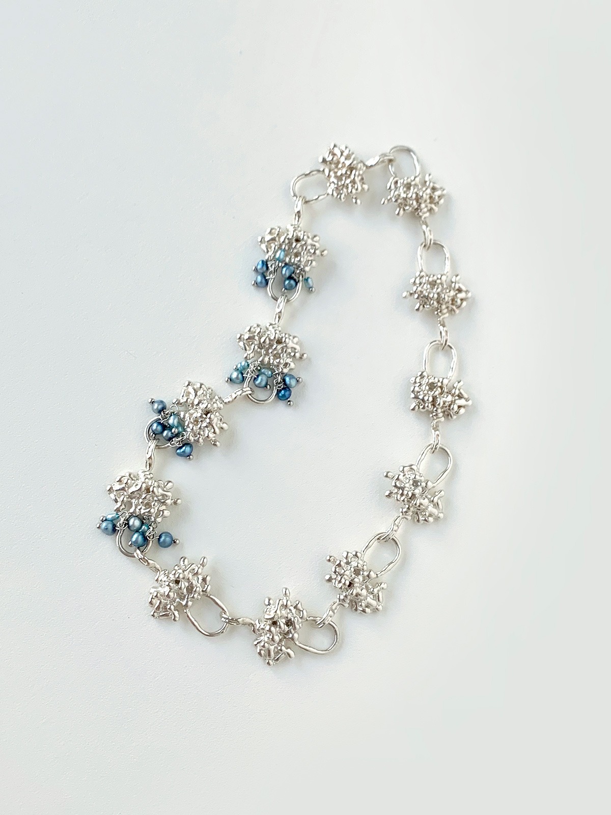 blue coral collar (silver)