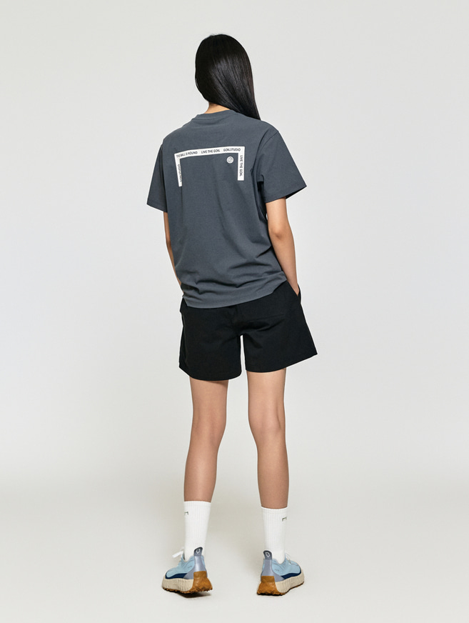 ★GOAL STUDIO★ AIR DRY GRAFFITI LOGO TEEVINTAGE BLUE G5MTS1 AIR DRY GRAFFITI LOGO TEE-VINTAGE BLUE - GOALSTUDIO