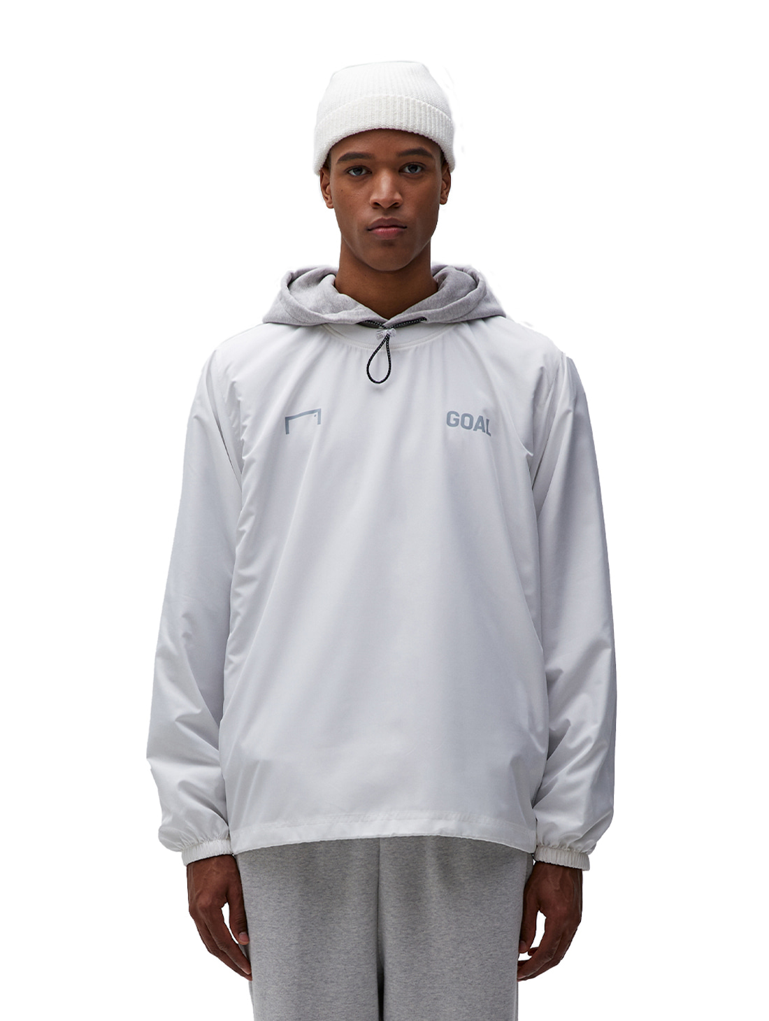 GOALSTUDIO [SOLD OUT][50%]SOLID WIND PULLOVER - WHITE