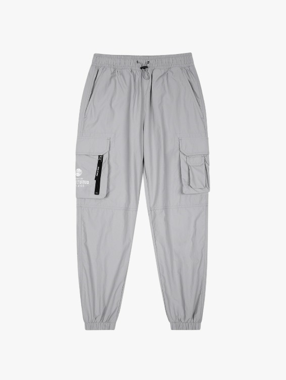 [40%] WHO KNOWS CARGO JOGGER PANTS - LIGHT GREY