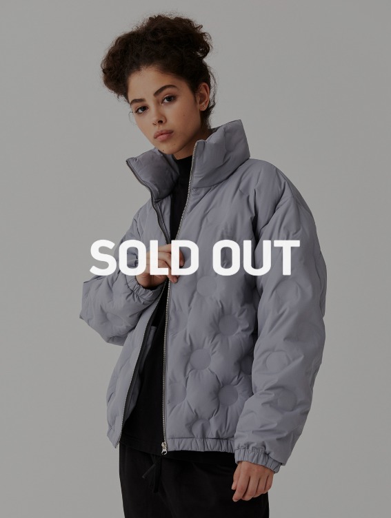 [SOLD OUT][50%]EMBOSSING LIGHT DOWN JACKET - GREY
