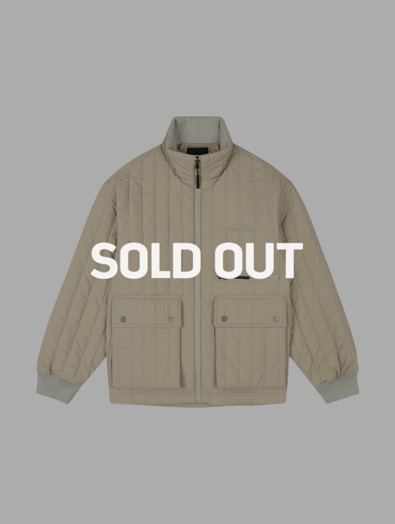 [SOLD OUT][30%]VERTICAL QUILTED JACKET - BEIGE