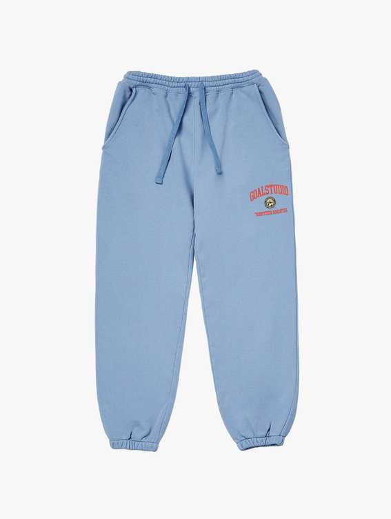 [SALE 30%] FC LETTERING STONE WASHED JOGGER PANTS-BLUE