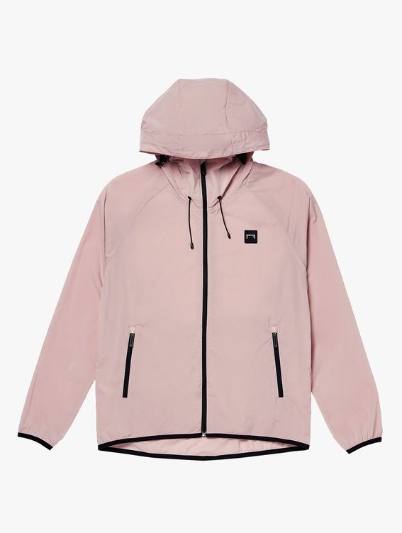 [40%] SIGNATURE WOVEN STRETCH HOODED JACKET-PINK