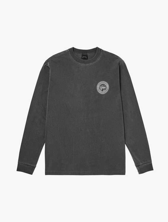GOALSTUDIO FC GRAPHIC PIGMENT DYED LONG SLEEVE TEE-CHARCOAL