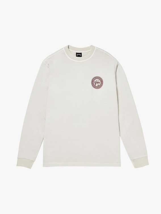 [30%] FC GRAPHIC PIGMENT DYED LONG SLEEVE TEE-LIGHT BEIGE