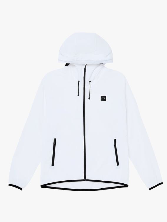 [SALE 30%] SIGNATURE WOVEN STRETCH HOODED JACKET-WHITE