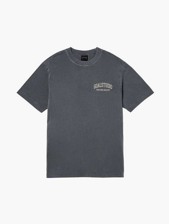 [30%] LETTERING PIGMENT DYED TEE-GREY