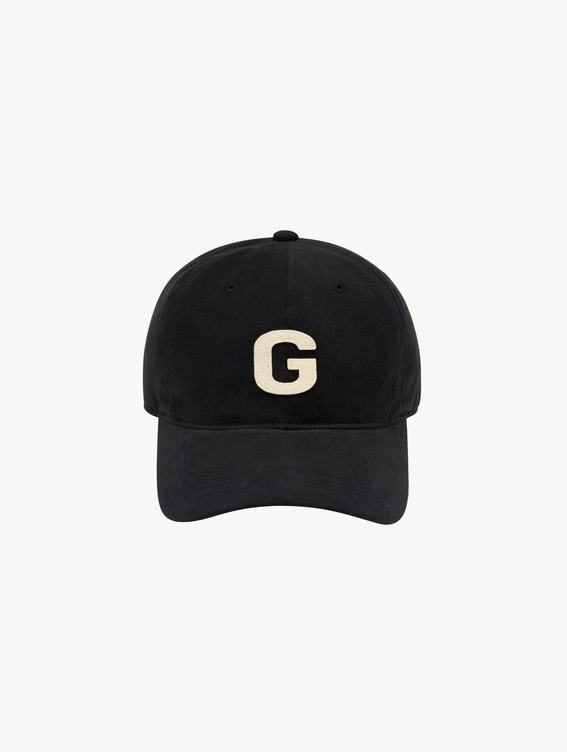 G LOGO PEACHSKIN CAP-BLACK