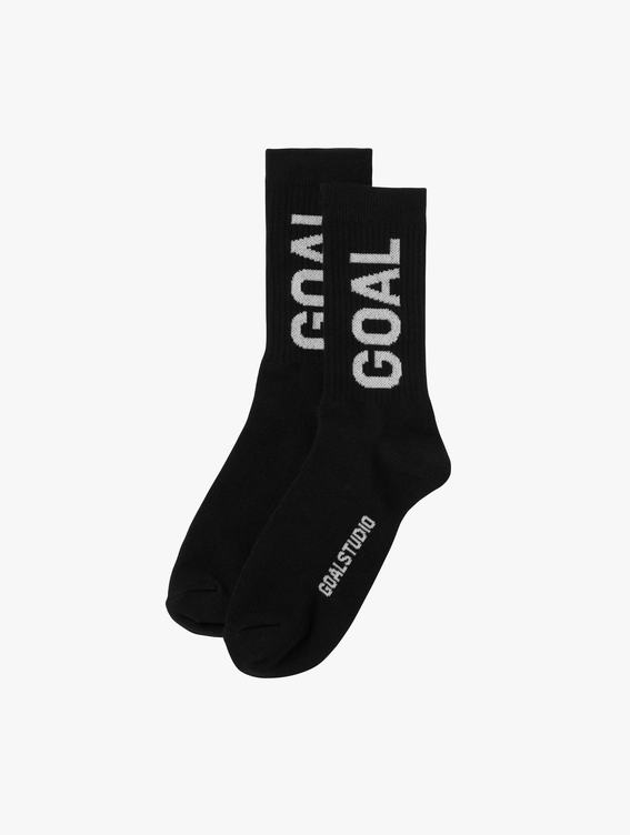 GOAL CREW SOCKS-BLACK/WHITE