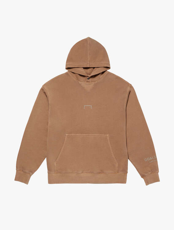 SMALL LOGO PIGMENT DYED HOODIE-BRICK[30%]