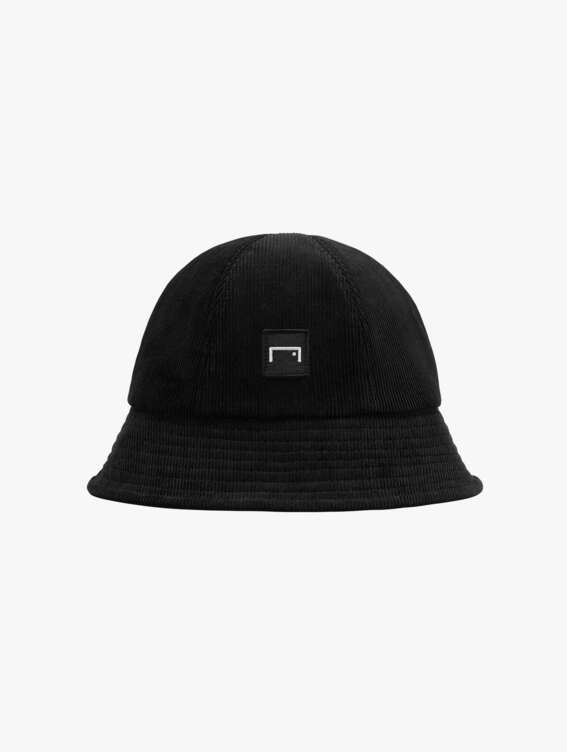 [SALE 20%] CORDUROY LOGO BUCKET HAT-BLACK