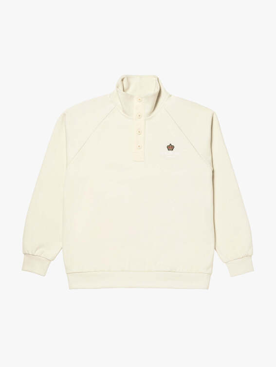 [SEASON OFF 30%] LONDON SERIES KNIT BUTTON-UP-IVORY