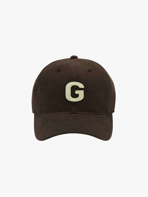 G LOGO PEACHSKIN CAP-BROWN