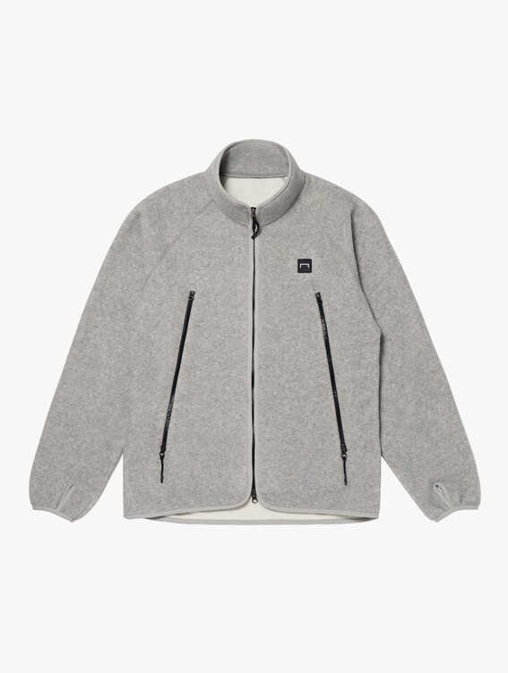 GOALSTUDIO LOGO TAPE MICRO FLEECE JACKET-MELANGE GREY