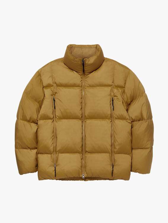 [50% SALE] PIPING PUFFER DOWN JACKET-CAMEL