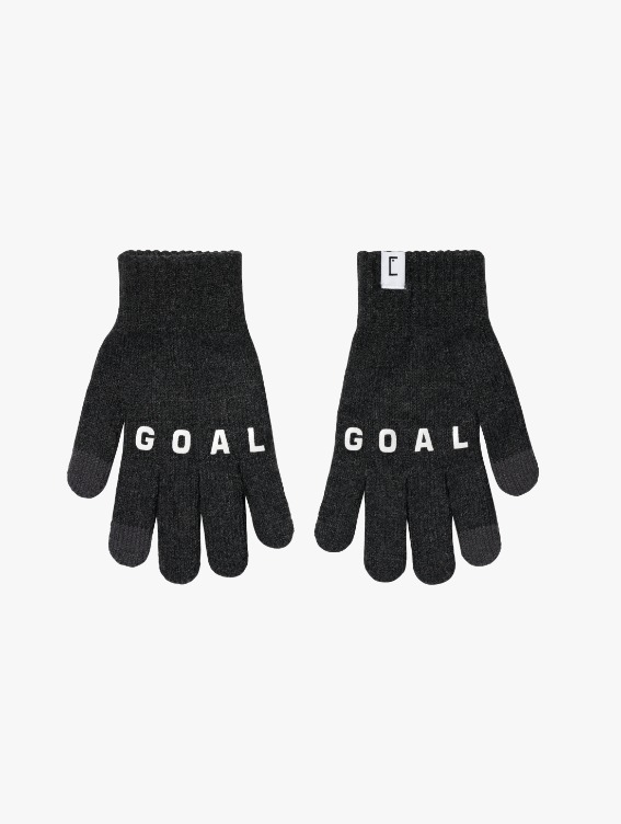 [SALE 20%] GOAL KNIT GLOVES-CHARCOAL