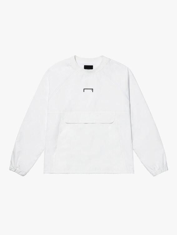 [SALE 10%] AIR THROUGH MESH LINED WIND PULLOVER-WHITE