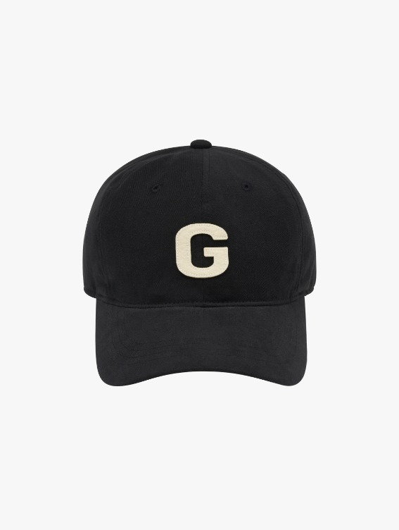 [SPRING 10% SALE] G LOGO PEACHSKIN CAP-BLACK