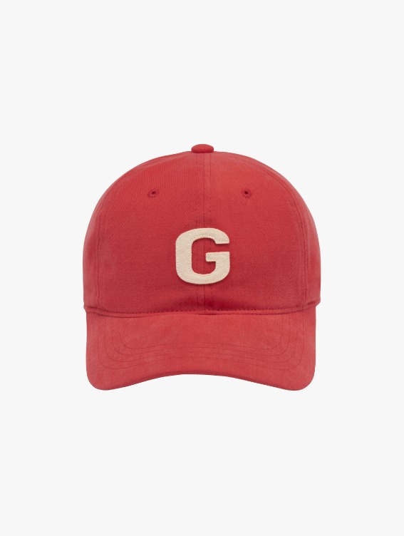 G LOGO PEACHSKIN CAP-RED