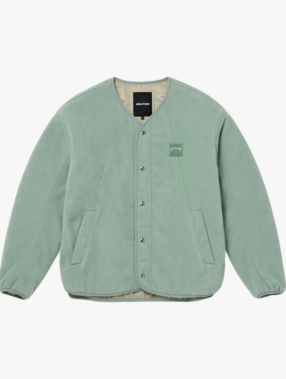 GOALSTUDIO MICRO FLEECE PADDED CARDIGAN-MINT