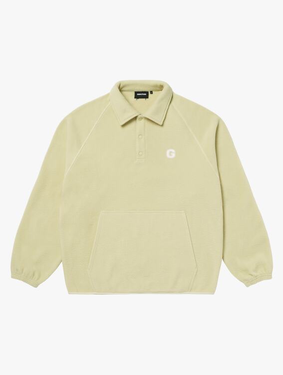 GOALSTUDIO G LOGO MICRO FLEECE POLO SHIRT-LIGHT YELLOW