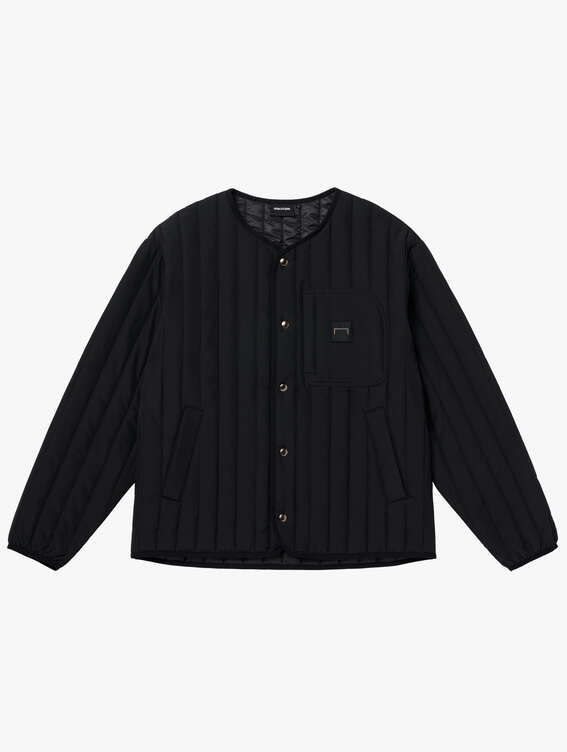 [SALE 30%] VERTICAL QUILTED CARDIGAN-BLACK