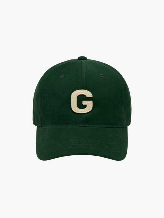 G LOGO PEACHSKIN CAP-DARK GREEN