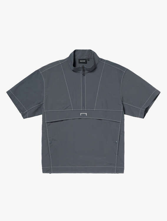 RIPSTOP SHORT SLEEVE ANORAK-CHARCOAL