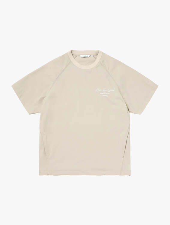 [WOVEN PT] AIR THROUGH SHORT SLEEVE WIND PULLOVER-IVORY