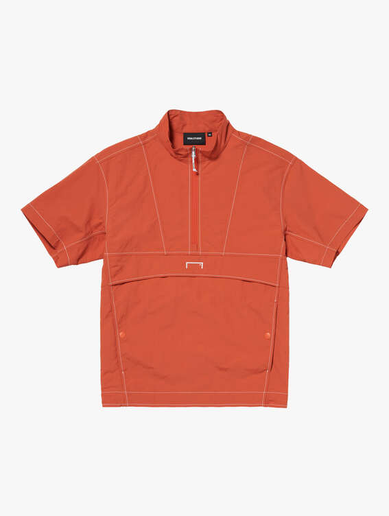 [WOVEN PT] RIPSTOP SHORT SLEEVE ANORAK-RED